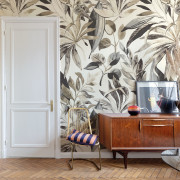 Panoramique vinyle sur intissé Inky Palms - 280x159cm - Orom 2 - Grandeco - A71701