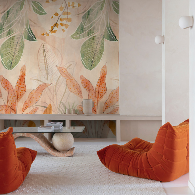Panoramique vinyle sur intissé Naive Flowers - 280x159cm - Orom 2 - Grandeco - A60701