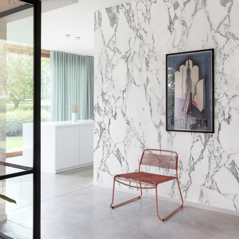 Panoramique vinyle sur intissé Marbre blanc - 280x159cm - Orom 2 - Grandeco - A52501