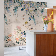 Panoramique vinyle sur intissé Jardin Japonais rose bleu - 280x159cm - Orom 2 - Grandeco - A52301