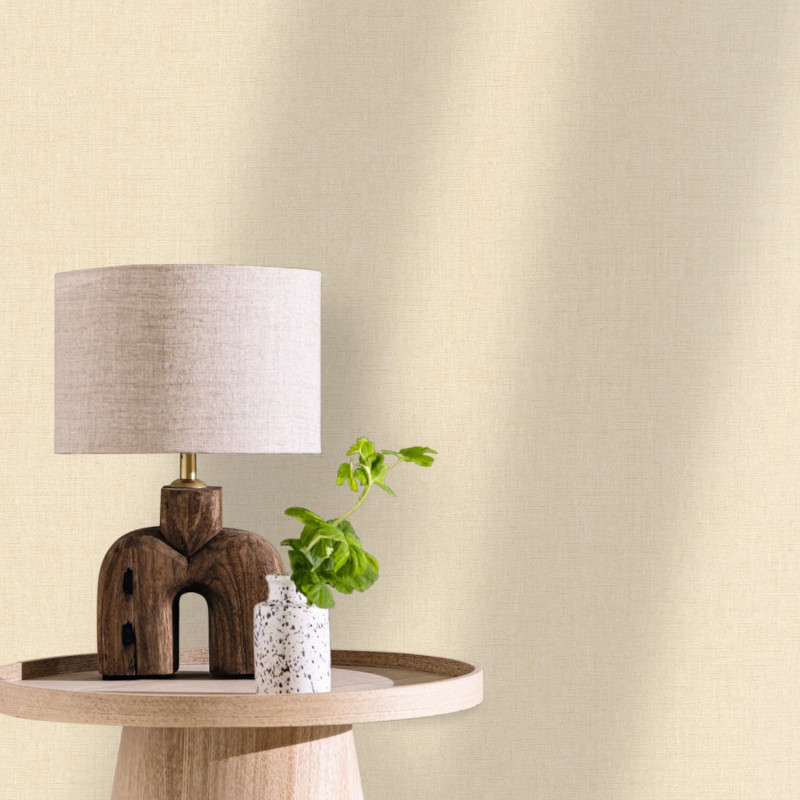 Papier peint vinyle sur intissé Uni mat avoine - Light - Caselio - LIG103221550
