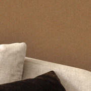 Papier peint vinyle sur intissé Uni mat marron - Linen 2 - Caselio - 103222760