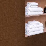 Papier peint vinyle sur intissé Uni mat marron - Linen 2 - Caselio - 103222804