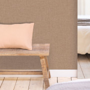 Papier peint vinyle sur intissé Uni mat marron glacé - Linen 2 - Caselio - 103222952
