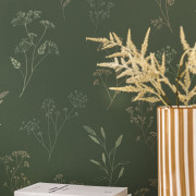 Papier peint vinyle sur intissé Little Graminea vert anglais - Art Of Botany - Caselio - AOB106687869