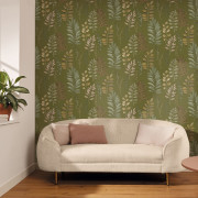Papier peint vinyle sur intissé Florium vert mousse - Art Of Botany - Caselio - AOB106667196