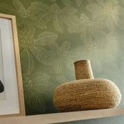 Papier peint vinyle sur intissé Lotus vert mousse - Art Of Botany - Caselio - AOB106657172