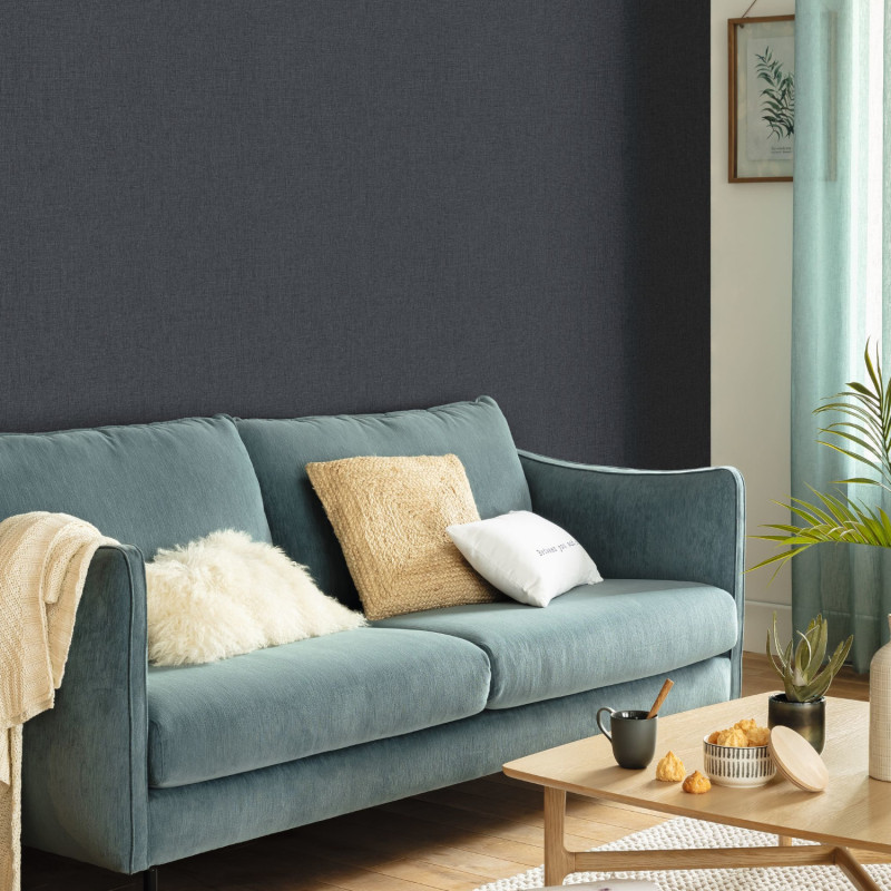 Papier peint vinyle sur intissé Unis mat gris anthracite - Art Of Botany - Caselio - AOB103229610