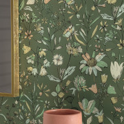 Papier peint vinyle sur intissé Jardin de Giverny vert anglais - Art Of Botany - Caselio - AOB103007381