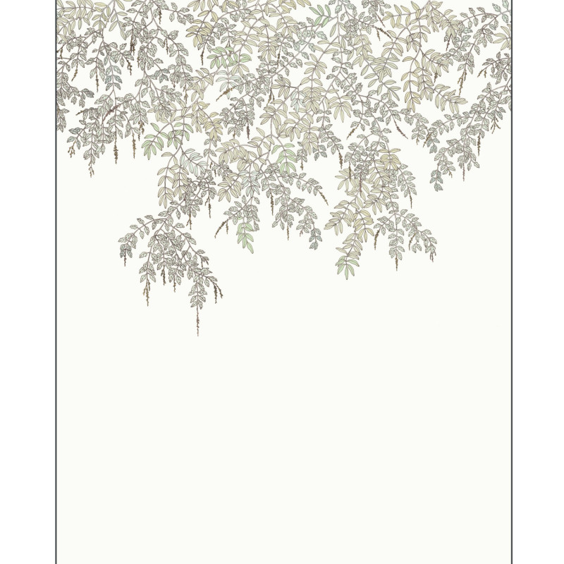 Panoramique intissé Falling Petals vert d'eau - 200X250cm - Art Of Botany - Caselio - AOB106707005