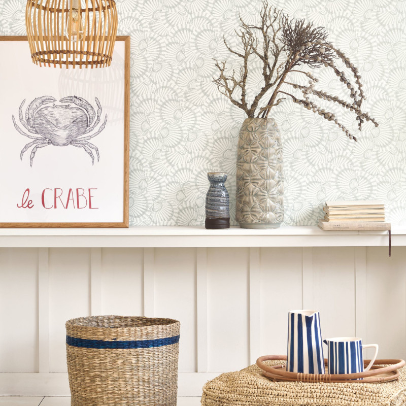 Affiche Le Crabe bleu marine - 50x70 cm - Seaside - Casadeco - SEAS201648604