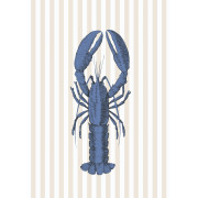 Affiche Clarisse L'Écrevisse bleu et beige - 50x70 cm - Seaside - Casadeco - SEAS201616104