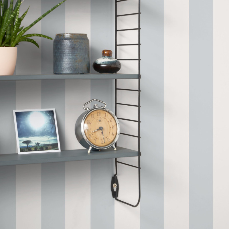 Papier peint vinyle sur intissé Rayure Baltic blanc bleu - Seaside - Casadeco - SEAS29256103