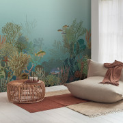 Panoramique intissé Aquarium bleu abysse - 300X310cm - Seaside - Casadeco - SEAS201546309