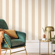 Papier peint vinyle sur intissé Linen Lines beige - Basics - Caselio - BAI104041050