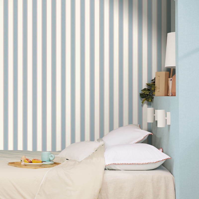 Papier peint vinyle sur intissé Classic Lines bleu ciel - Line Up - Caselio - LNP106736000