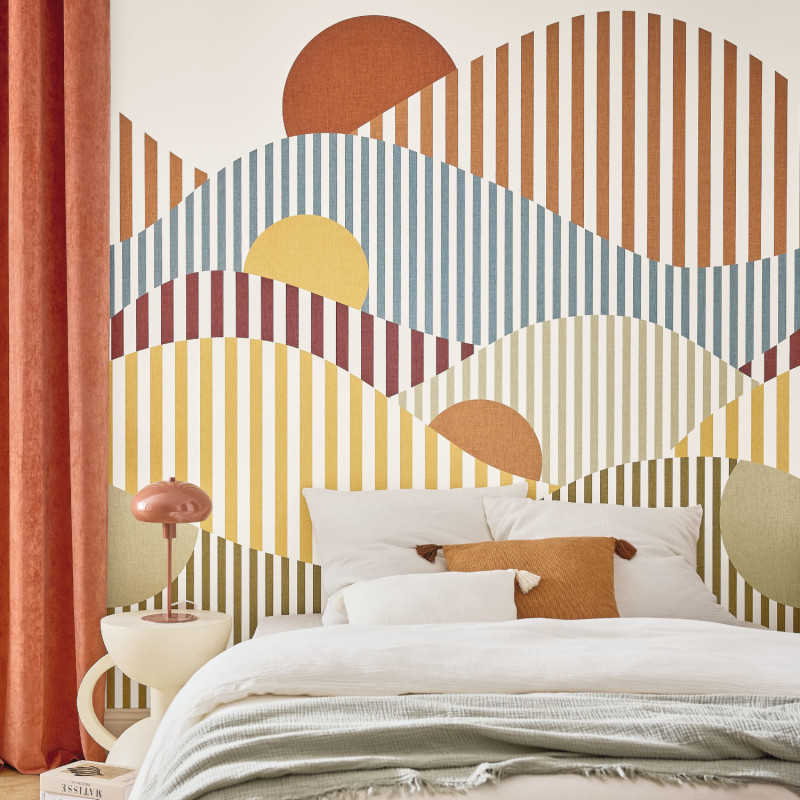 Panoramique intissé Linéar multicolore - 200X250cm - Line Up - Caselio - LNP106764505