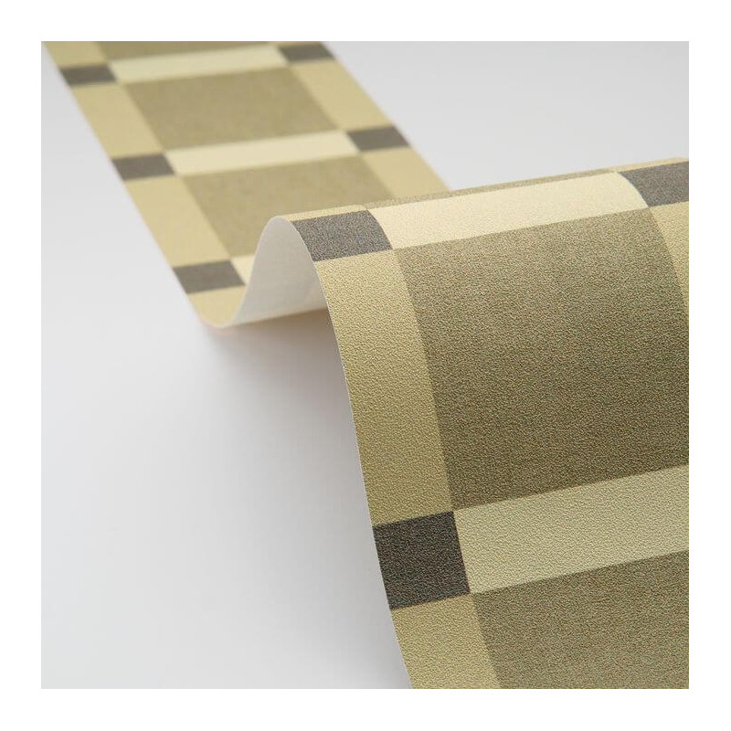 Frise papier peint intissé Square Border vert olive - Line Up - Caselio - LNP106787070