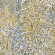 Papier peint intissé Borromée vert sauge et lilas - Jardin Félicia - Casamance - A74320834