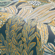 Papier peint intissé Borromée marine ocre - Jardin Félicia - Casamance - A74320324