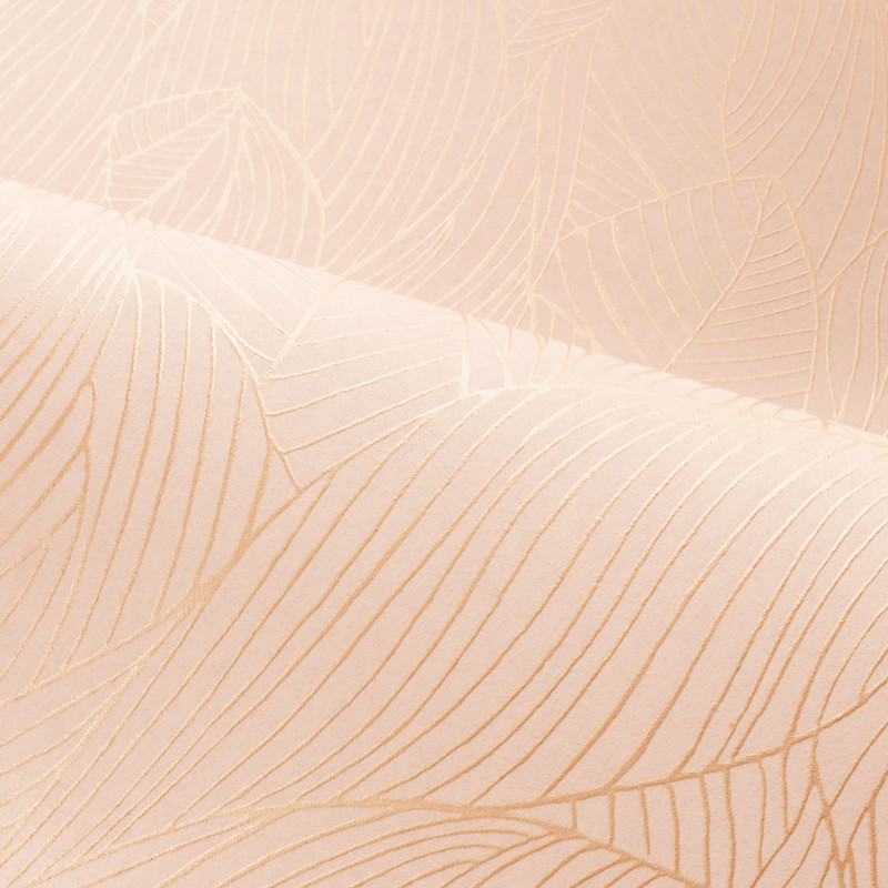 Papier peint intissé Hosta rose poudré - Jardin Félicia - Casamance - 76602446