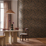 Papier peint intissé Nobile noir - Jardin Félicia - Casamance - 76592038