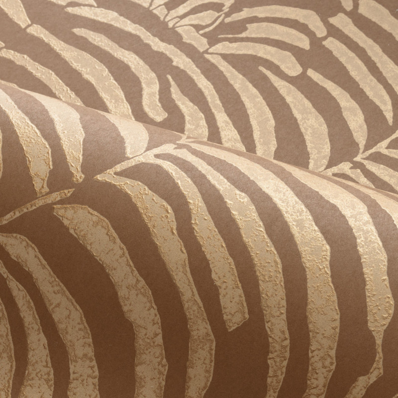 Papier peint intissé Nobile mordoré - Jardin Félicia - Casamance - 76591834