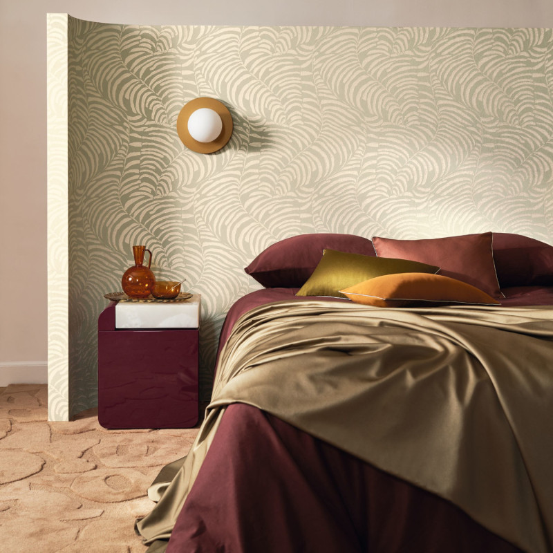 Papier peint intissé Nobile vert cendré - Jardin Félicia - Casamance - 76591630