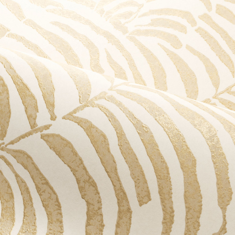 Papier peint intissé Nobile ivoire et doré - Jardin Félicia - Casamance - 76591426
