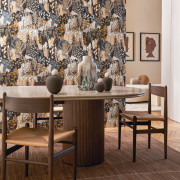 Papier peint intissé Erica anthracite et sable - Jardin Félicia - Casamance - 76570508
