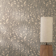 Papier peint vinyle sur intissé Astragale latte - Palmadora - Casamance - 76681018