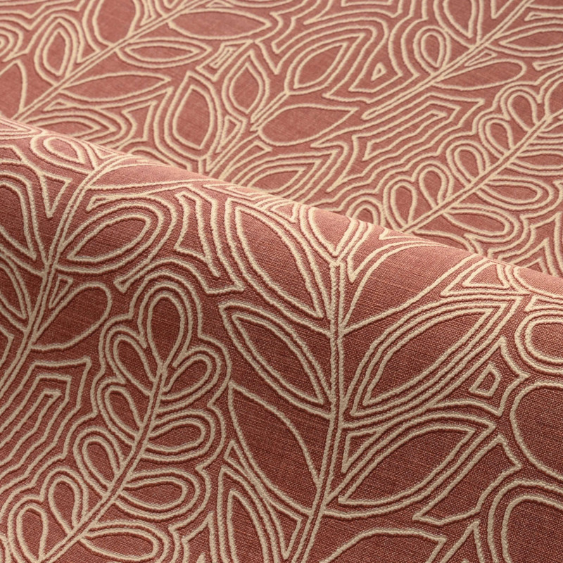 Papier peint vinyle sur intissé Astragale terracotta - Palmadora - Casamance - 76680814