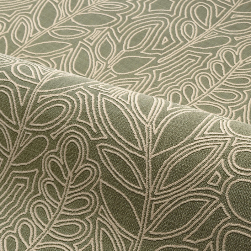 Papier peint vinyle sur intissé Astragale vert kaki - Palmadora - Casamance - 76680712