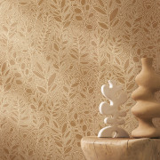 Papier peint vinyle sur intissé Astragale camel - Palmadora - Casamance - 76680610