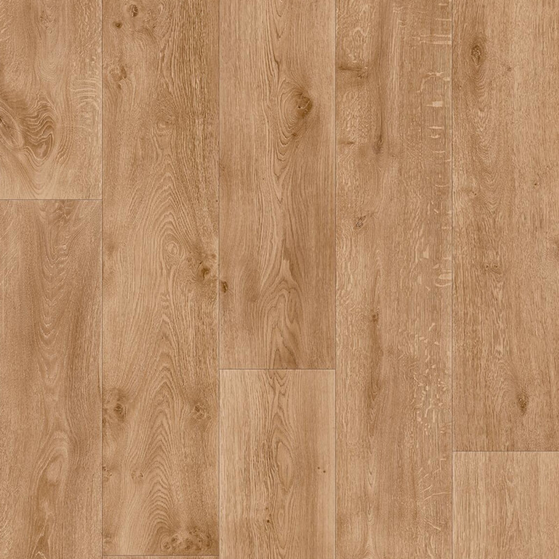 Sol PVC - Crown 336D - Parquet chêne clair - Texas - Beauflor - rouleau 4M