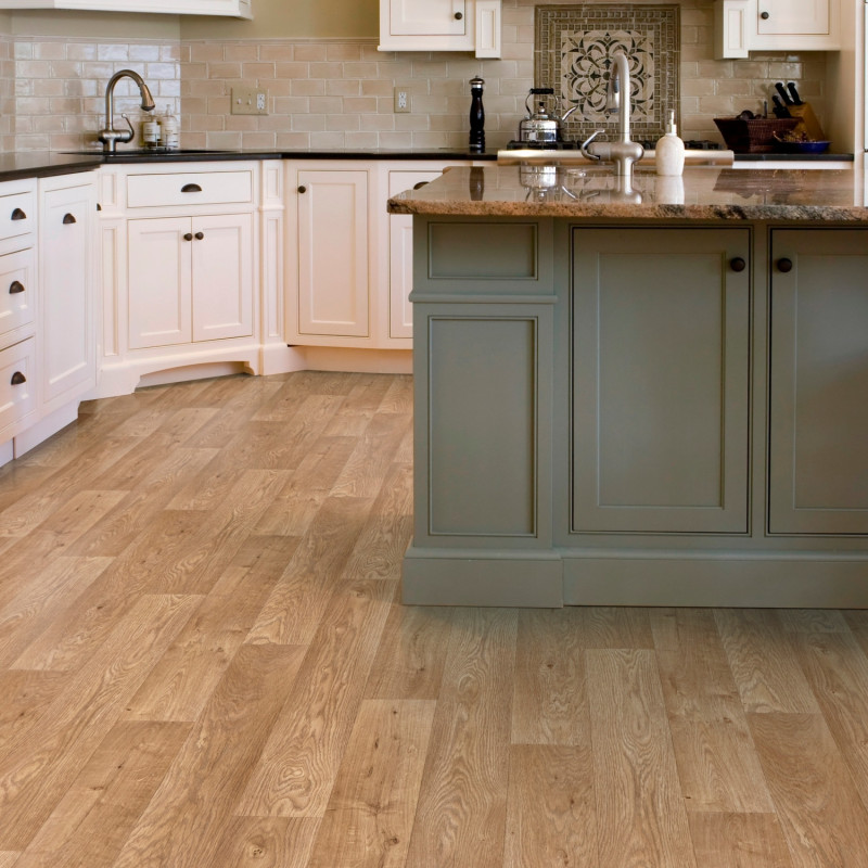 Sol PVC - Aspin 832 - Parquet chêne naturel - Mondo - IVC - rouleau 4M