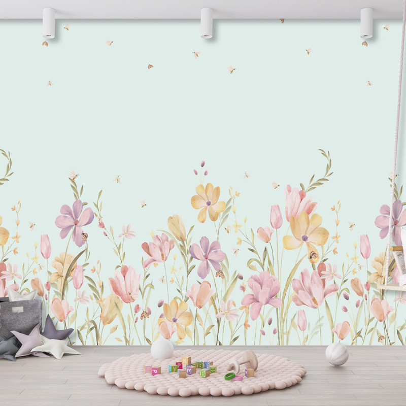 Panoramique intissé Abeille & Fleurs - 212X280cm - Farandole - Lutèce - CW6129-2