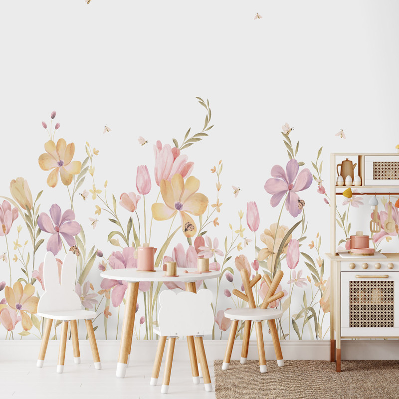 Panoramique intissé Abeille & Fleurs - 212X280cm - Farandole - Lutèce - CW6129-1
