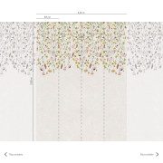 Panoramique intissé Fleurs Fantaisie - 212X280cm - Farandole - Lutèce - CW6124-2