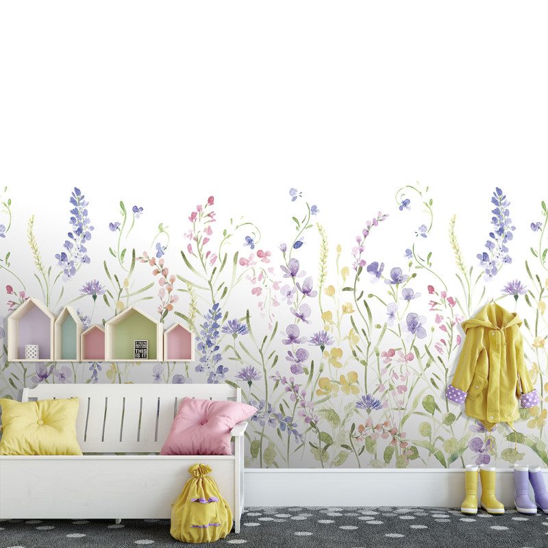 Panoramique intissé Fleurs Printanières - 212X280cm - Farandole - Lutèce - CW6120-1