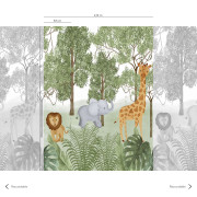 Panoramique intissé Safari Jungle - 212X280cm - Farandole - Lutèce - CW6117-1