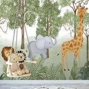 Panoramique intissé Safari Jungle - 212X280cm - Farandole - Lutèce - CW6117-1