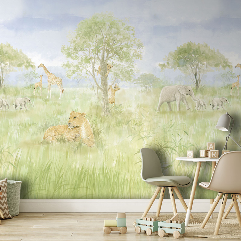 Panoramique intissé Safari Park - 212X280cm - Farandole - Lutèce - CW6113-2