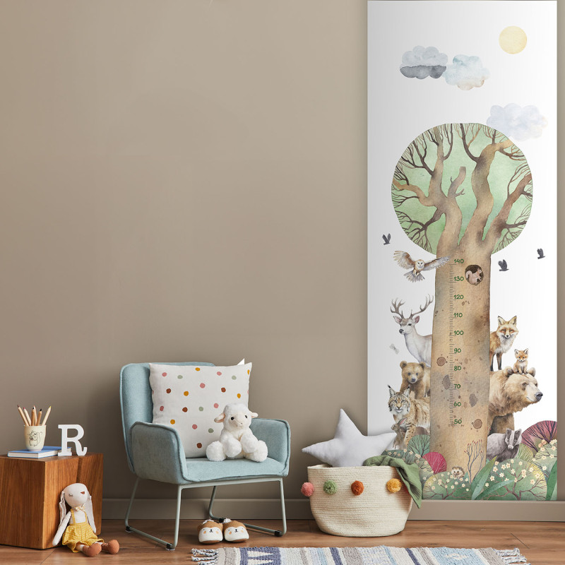 Toise murale Panoramique intissé Amis des Bois - 106X280cm - Farandole - Lutèce - CW6060-1