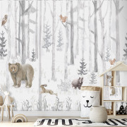 Panoramique intissé Forêt d'Hiver - 318X280cm - Farandole - Lutèce - CW6044-1