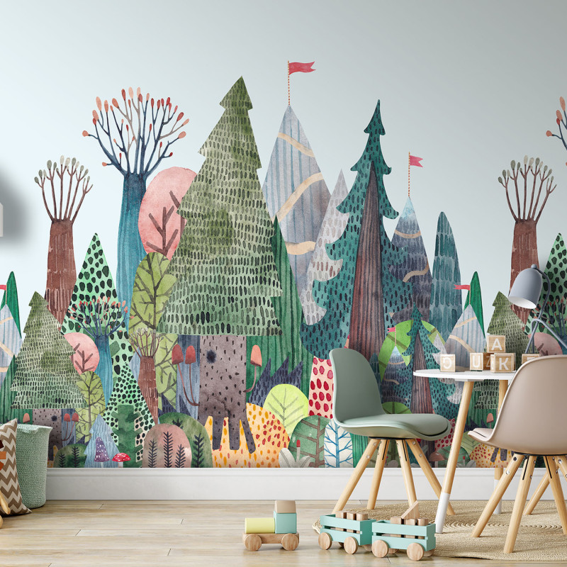 Panoramique intissé Forêt de Pins - 212X280cm - Farandole - Lutèce - CW6034-2