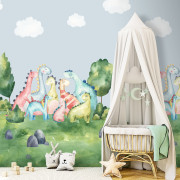 Panoramique intissé Dino Land - 212X280cm - Farandole - Lutèce - CW6003-2