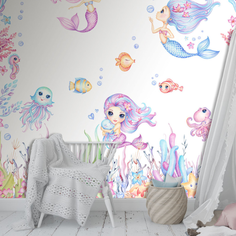 Panoramique intissé Petites Sirènes - 212X280cm - Farandole - Lutèce - CW6059-1