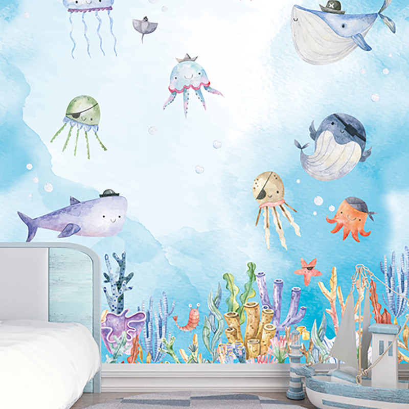 Panoramique intissé Sealife - 212X280cm - Farandole - Lutèce - CW6058-1