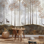 Panoramique intissé Cerf de la Forêt - 212X280cm - Farandole - Lutèce - CW6047-2